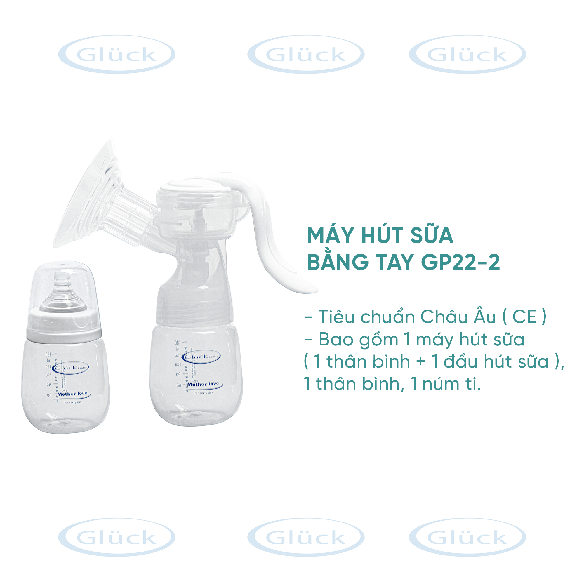 Máy Hút Sữa Bằng Tay 1 Bình GP22-1 - Gluck Baby