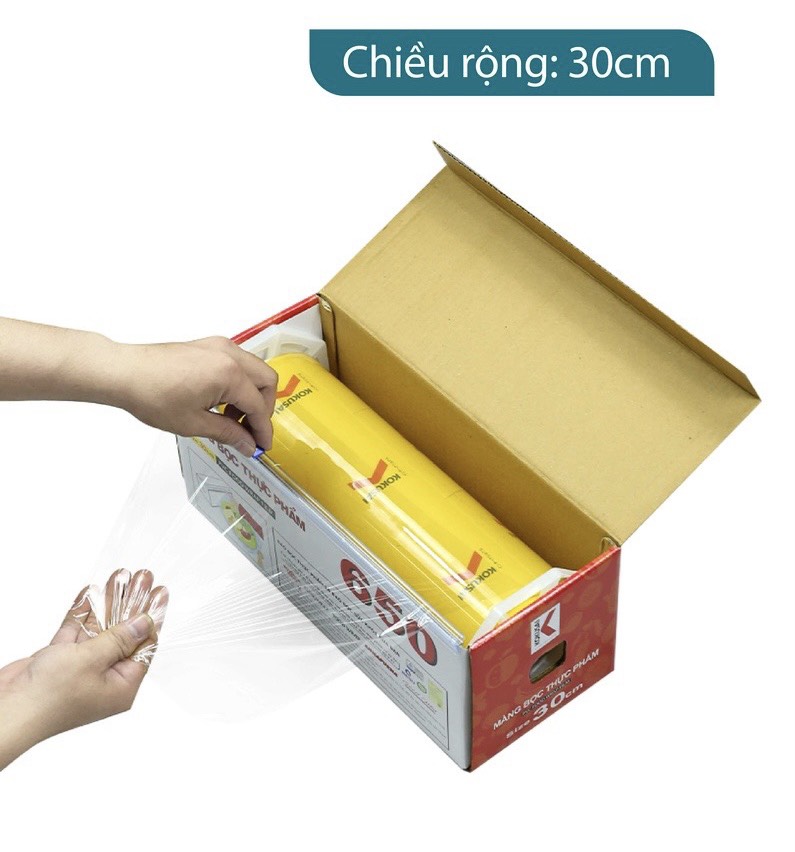 Màng bọc thực phẩm KOKUSAI rộng 30cmx450,màng bọc thực phẩm tự hủy sinh học, màng bọc TP,giấy bọc thực phẩm,màng bọc thức ăn