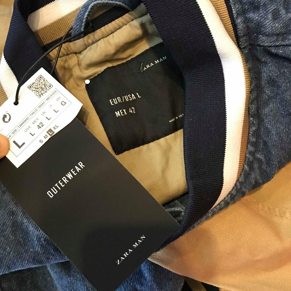 Áo khoác nam Bomber Zara denim