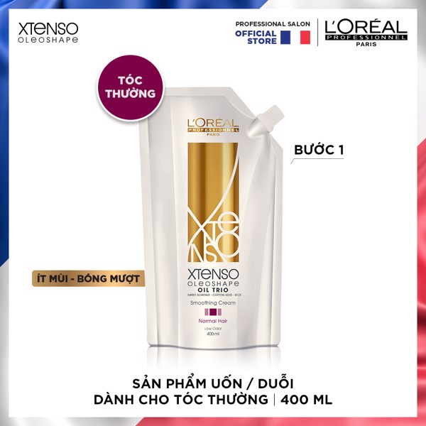 Sản phẩm uốn / duỗi dành cho tóc thường (bước 1) 400ml (combo 2 túi)