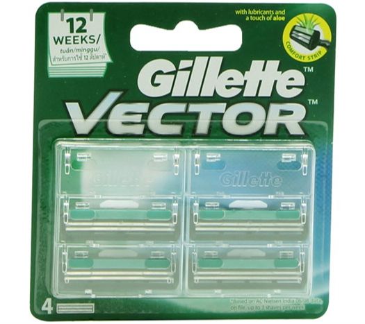 Vĩ 4 cái lưỡi cạo râu Gillette Vector