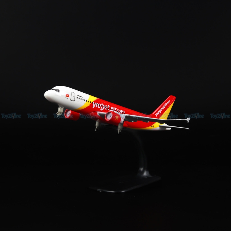 [HCM]Mô hình máy bay Vietjet Airbus A320 20cm Everfly