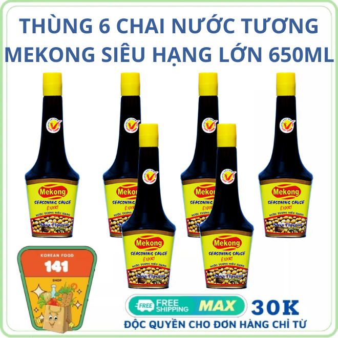 [650ML] NƯỚC TƯƠNG MEKONG SIÊU HẠNG LỚN 650ML (CHAI THỦY TINH)