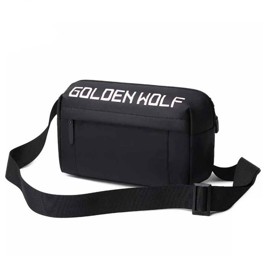 TTúi Đeo Vai Thời Trang GOLDEN WOLF (Đen) M2