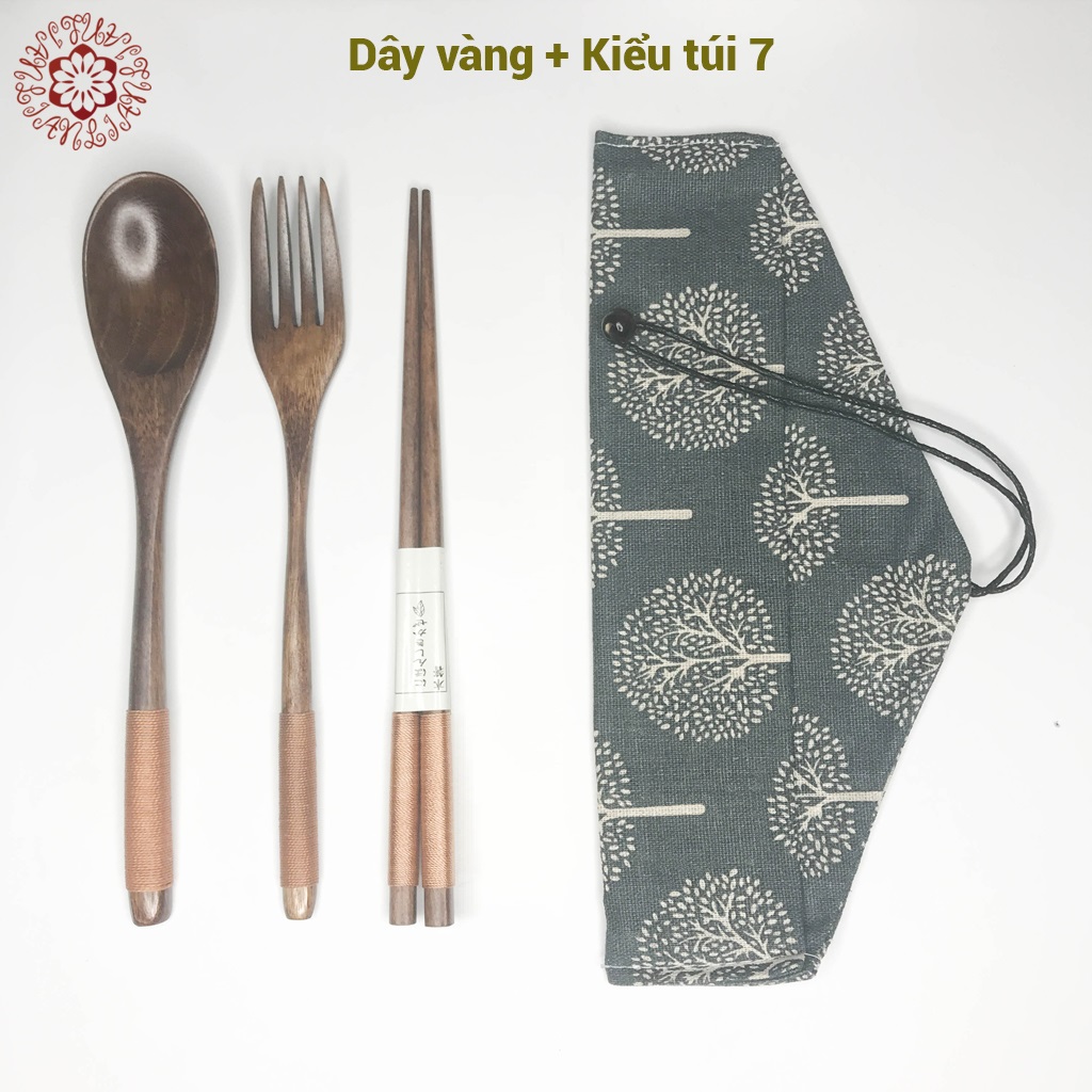 Bộ thìa đũa gỗ phong cách Nhật Bản