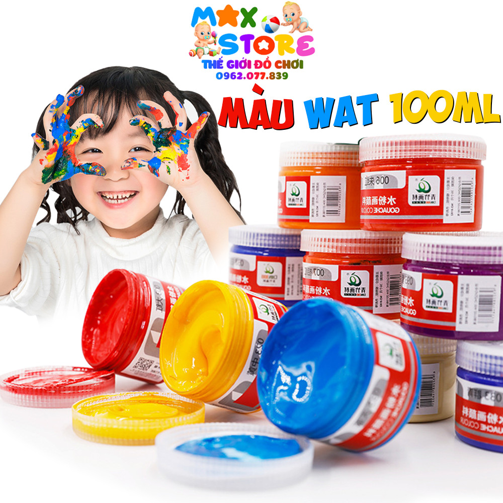 Màu wat 100ml - nước pha sẵn dùng vẽ giấy, tô tượng