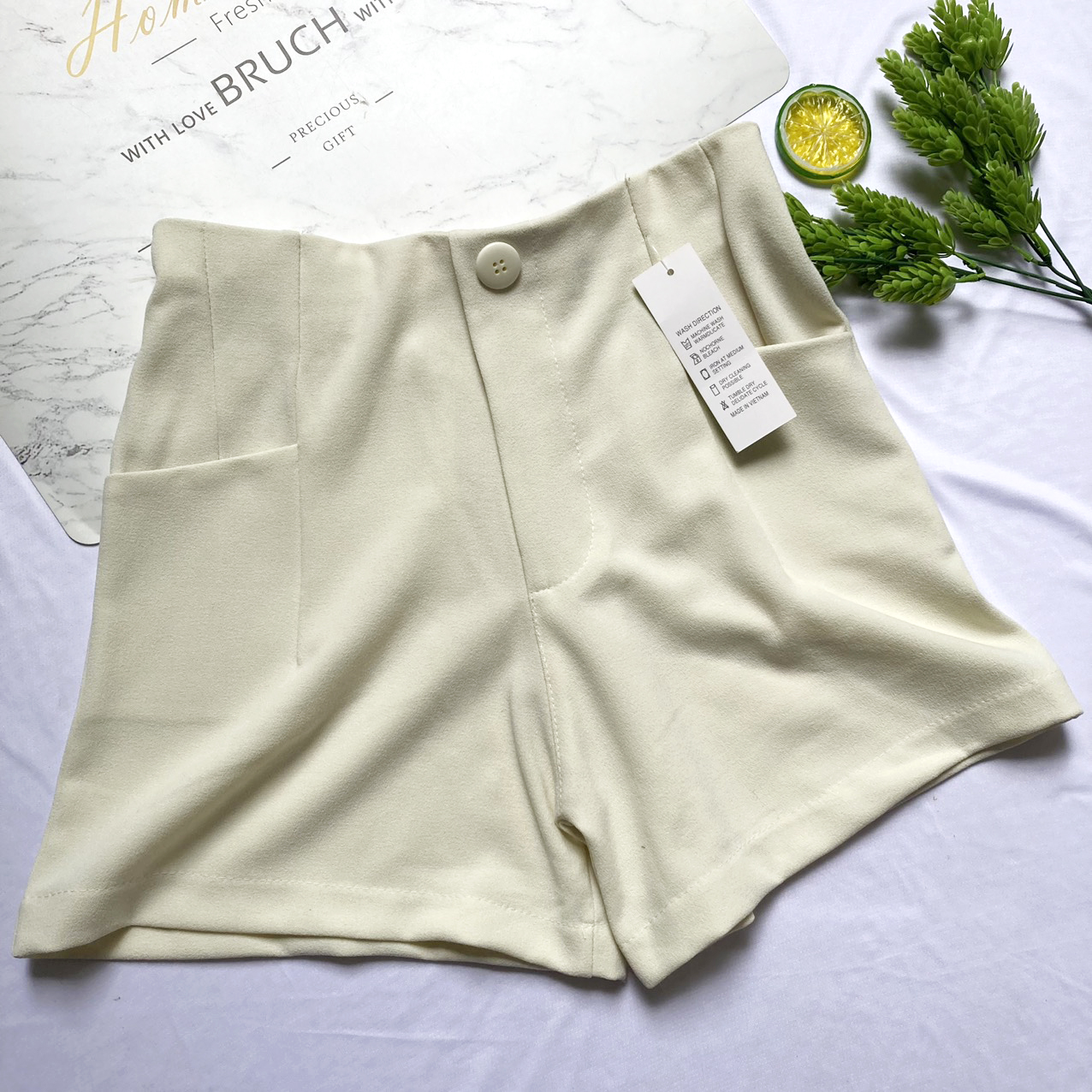 [HCM] female briefs from 45-52kg-shorts female canvas khaki soft cool back high-QU63