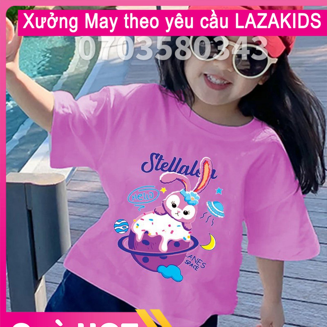 Áo Thun bé gái SIZE ĐẠI CỒ Áo phông trẻ em từ 5 tuổi đến 12 tuổi vải