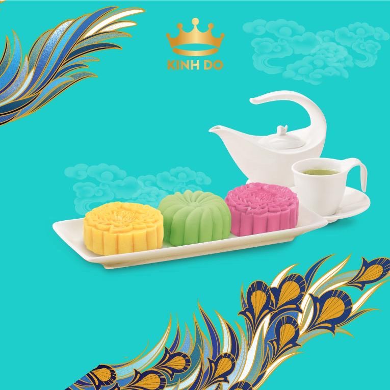 Bánh Trung Thu Kinh Đô Trăng Vàng Pha Lê Vạn Phúc (Xanh) (KD.PLX6)