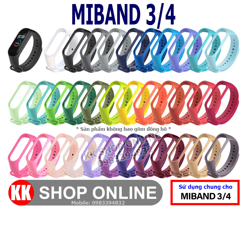 Dây đeo miband thay thế cho Xiaomi Miband 3 Xiaomi Miband 4