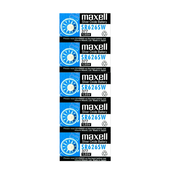 Pin SR626SW / 377 Maxell 1.55V Lithium - vỉ 5 viên