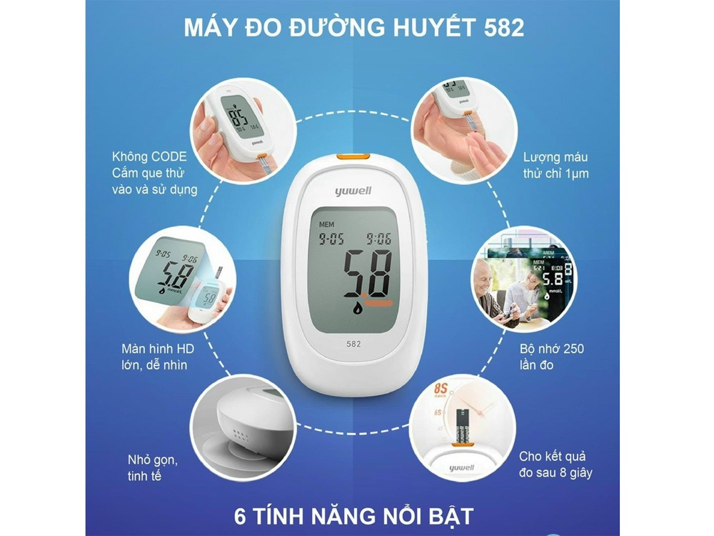 Máy đo đường huyết cao cấp Yuwell 710