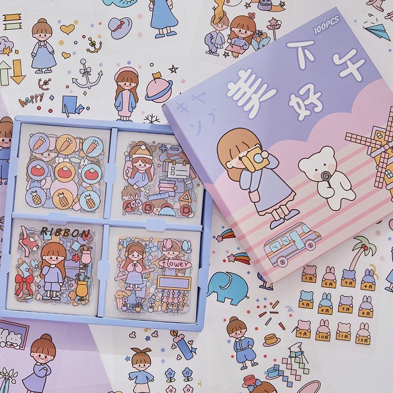 Sticker dán nhãn dùng để trang trí, làm sổ, bình nước