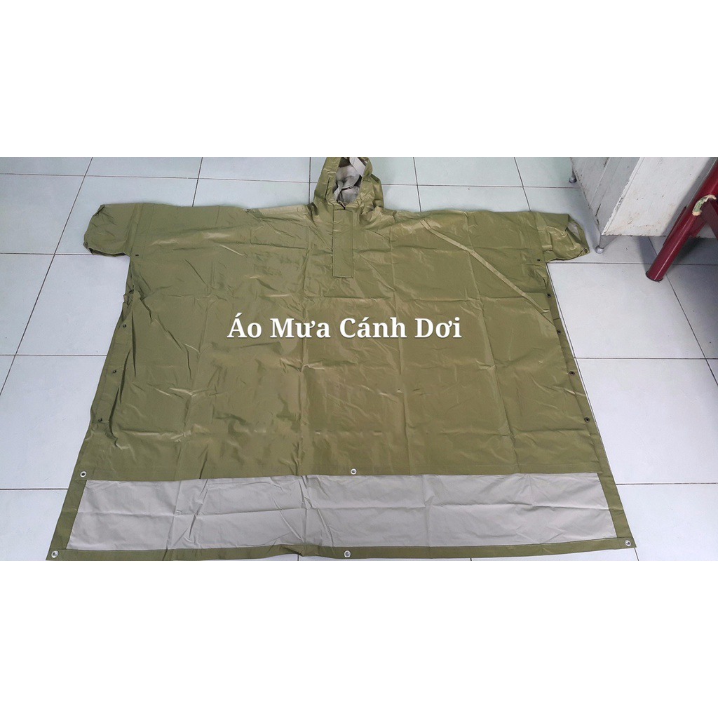 Áo mưa cánh dơi chất liệu dù bền loại trơn 2 size