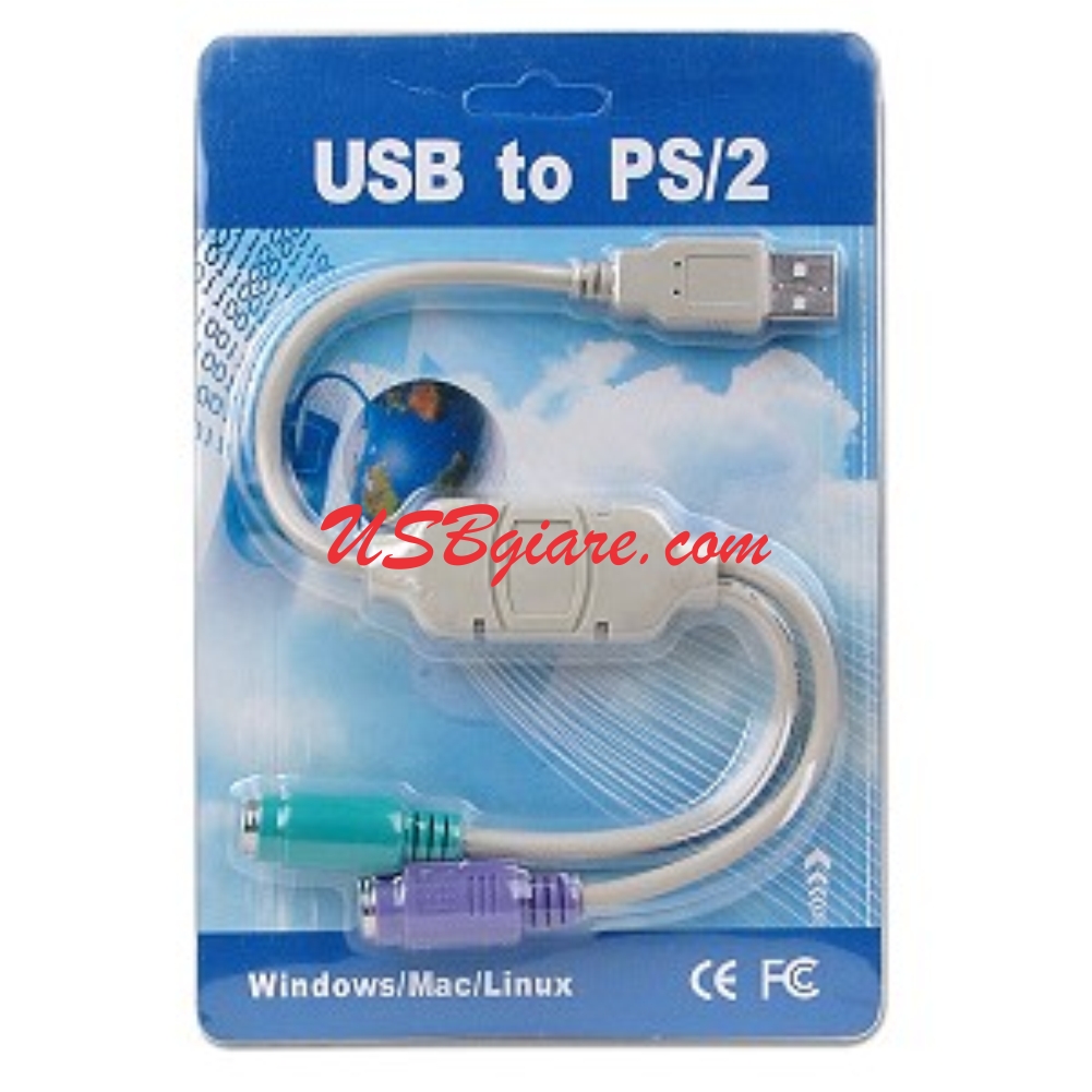 CÁP CHUYỂN USB SANG PS2 CHO CHUỘT VÀ BÀN PHÍM