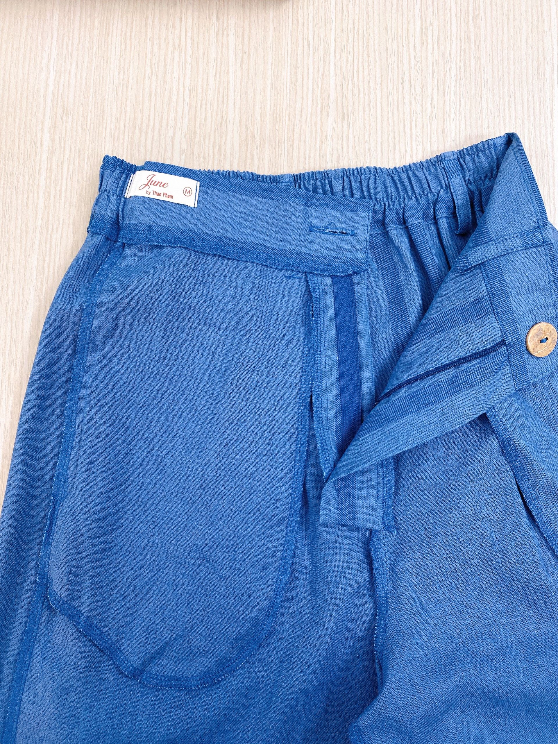 Quần short LINEN sọc 2 MÀU. June Q09