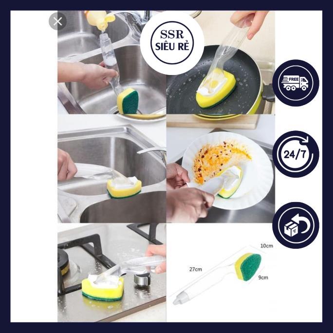 Cây Cọ Rửa Chén Đa Năng Có Chổ Đựng Xà Phòng (LA2634)