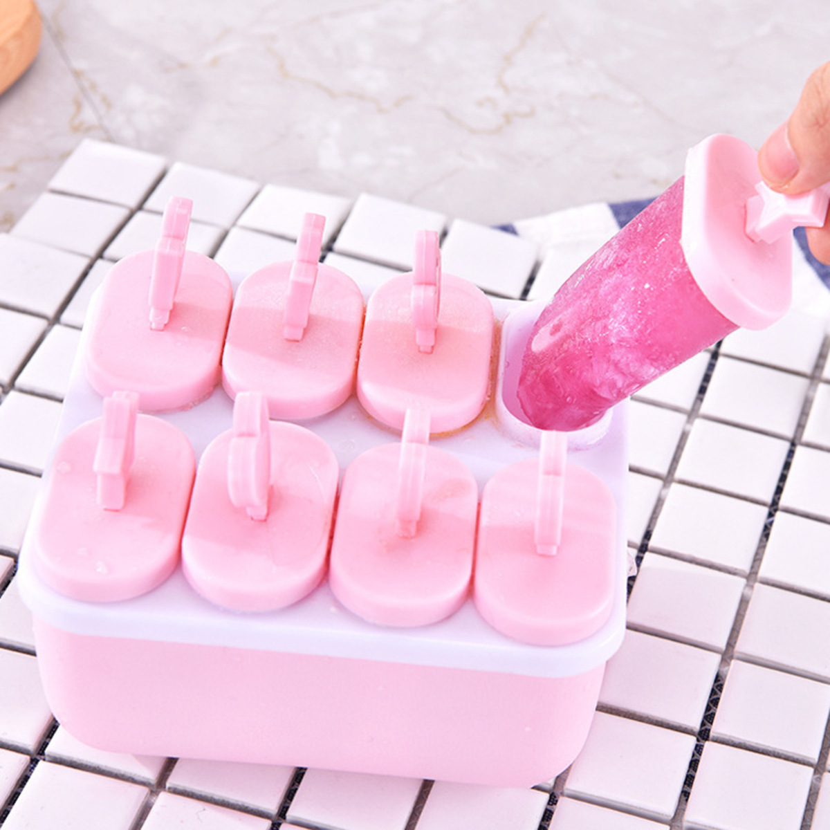 [HCM]Khuôn Làm Kem Que 8 Ngăn mẫu mới