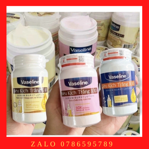 Siêu kích trắng vaseline x10