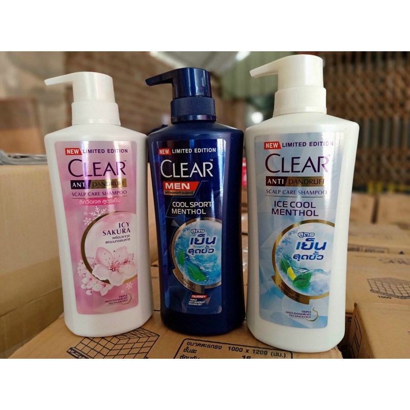Dầu Gội clear Bạc Hà 480ml ( 4 màu shop giao ngâu nhiên)