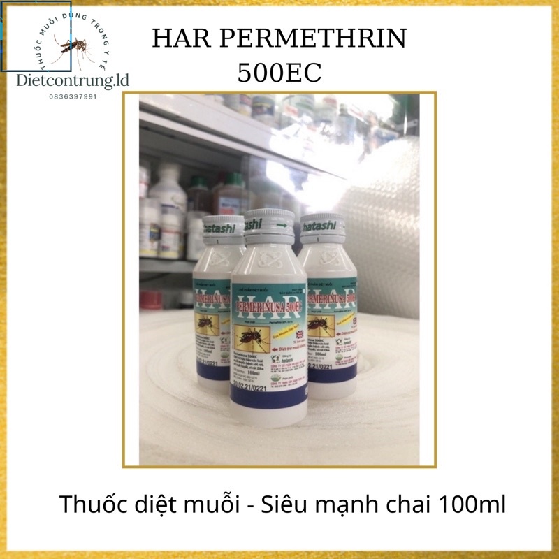 Thuốc diệt muỗi Har Permerinusa 500Ec - chai 100ml .