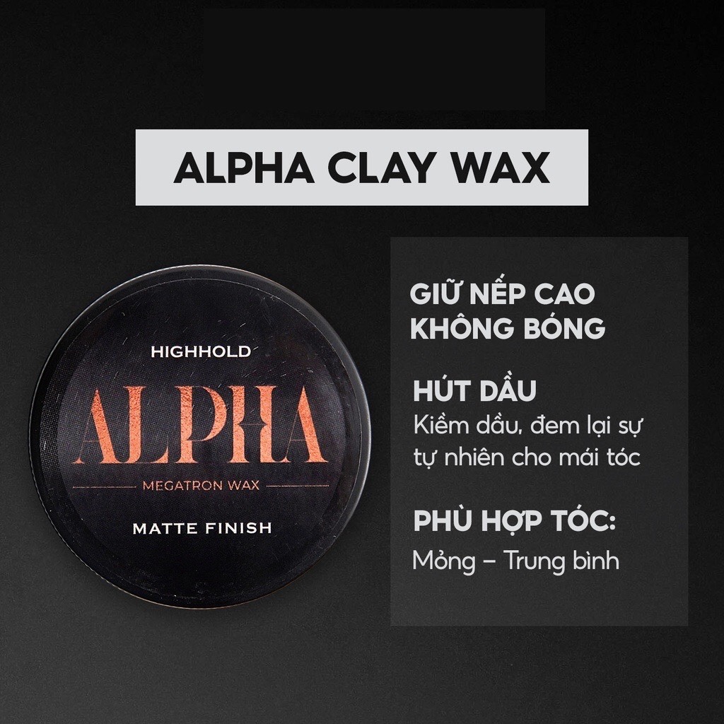 Sáp Vuốt Tóc Alpha Clay Wax 56g