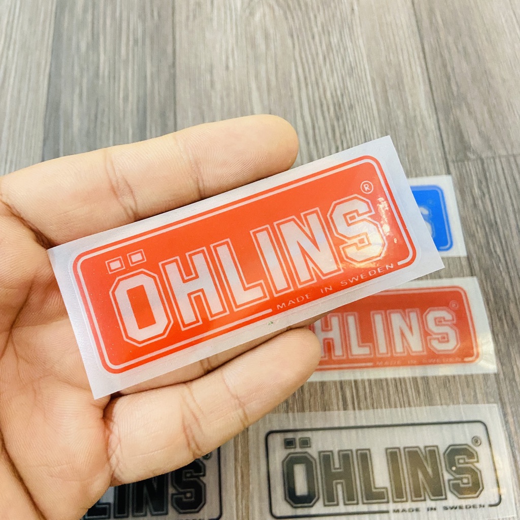 (Siêu rẻ) Tem OHLINS cao cấp dán phuộc, bình dầu phuộc