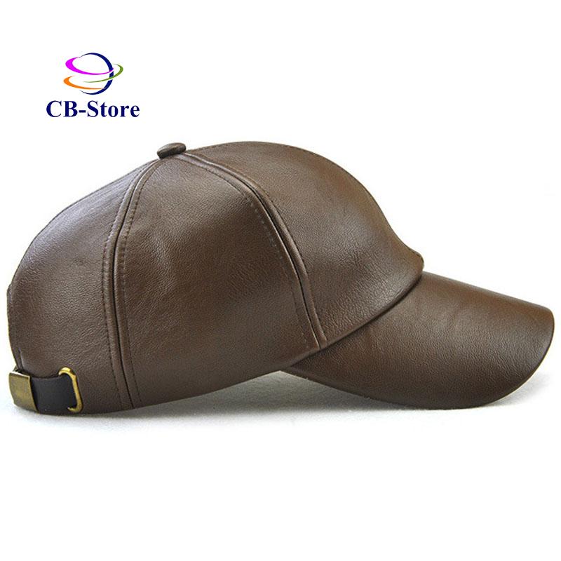 Mũ lưỡi trai da cao cấp màu Nâu