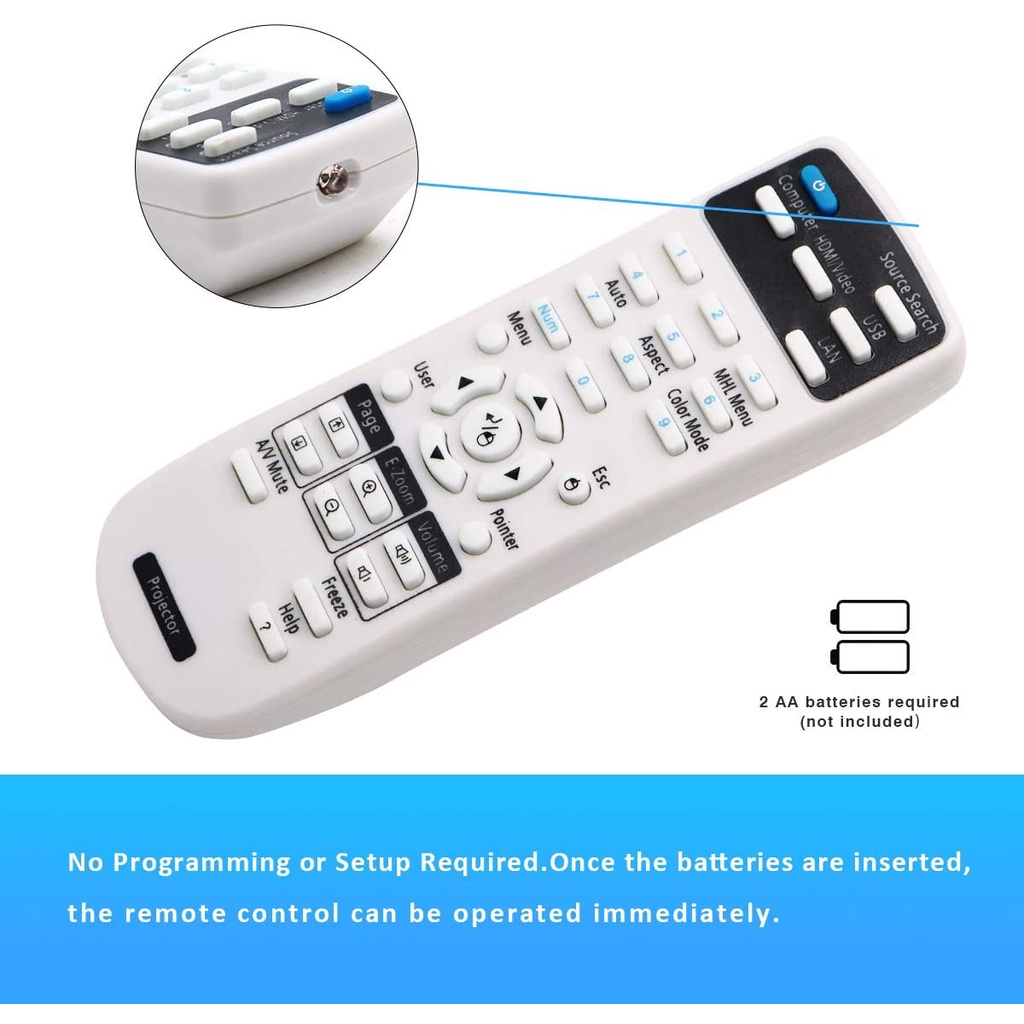 New eb-c30xe điều khiển từ xa cho epson 1 chiếu điều khiển từ xa điều khiển phù hợp cho eb-c30xe eb-30xe eb-c28sh eb-s18 eb-s4 eb-x24 eb-s31 eb-w