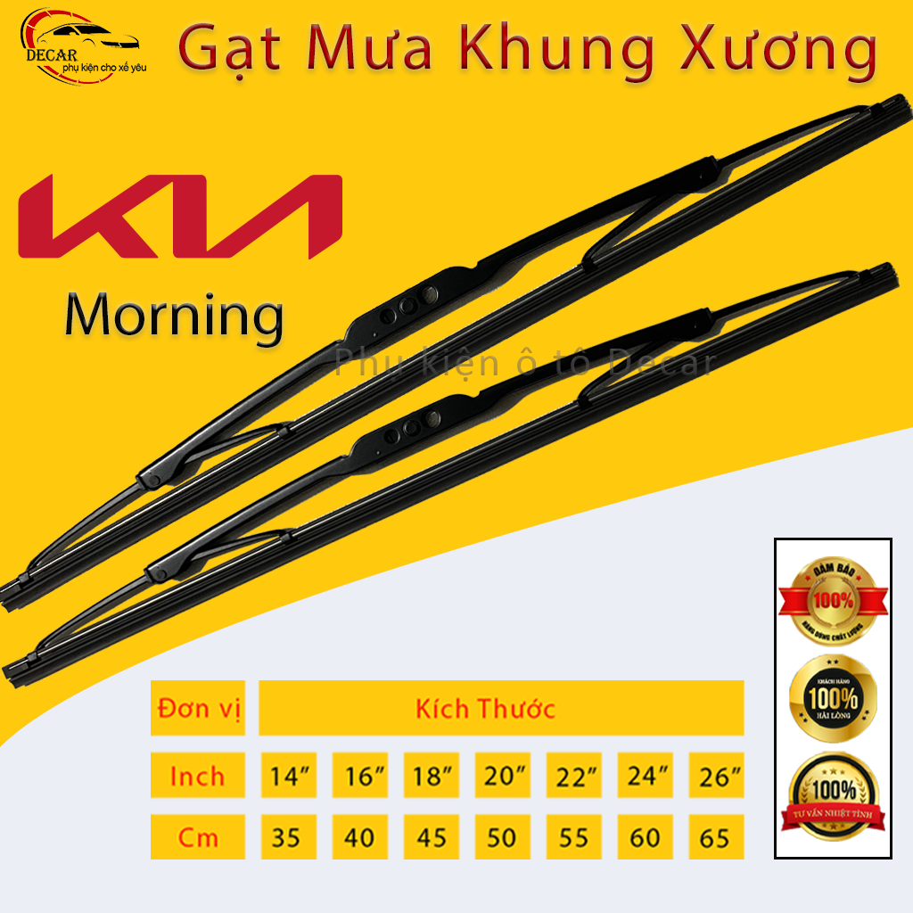 [Kia Morning] 1 pair wipers rain frame bone, brush wiper rain car Kia Morning, wiper car glass Oto, bar rain windshield wiper auto glass wiper
