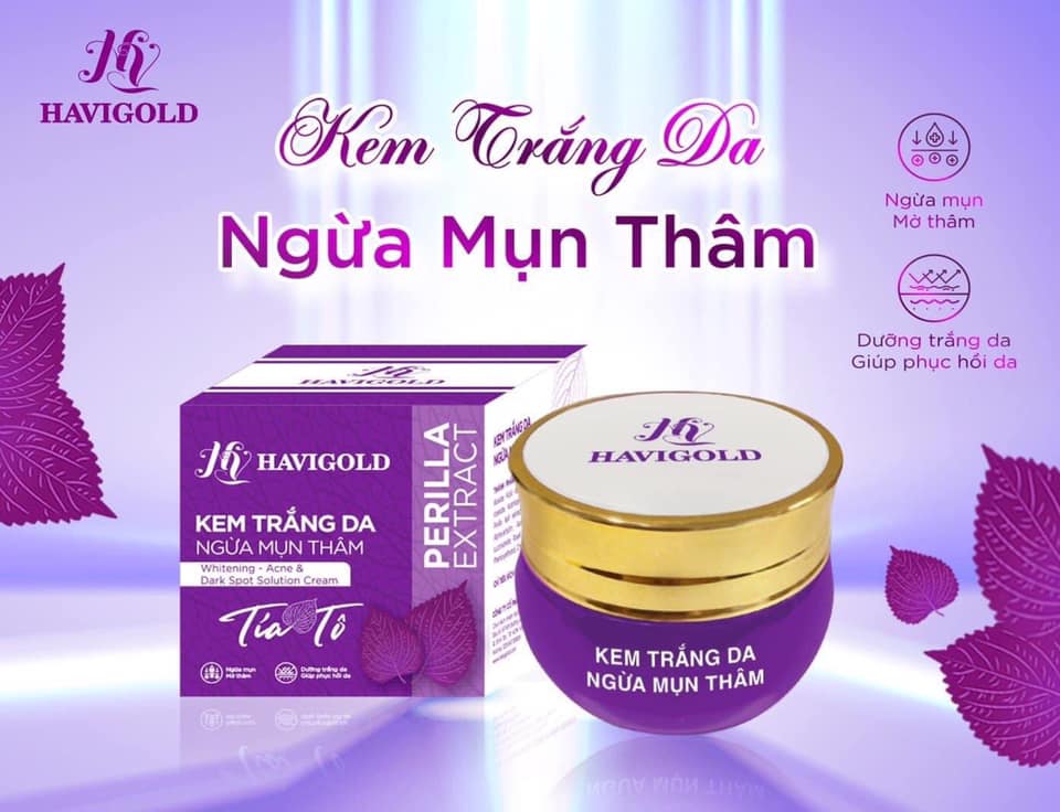 Kem tía tô Havigold trắng da ngừa mụn thâm 15g