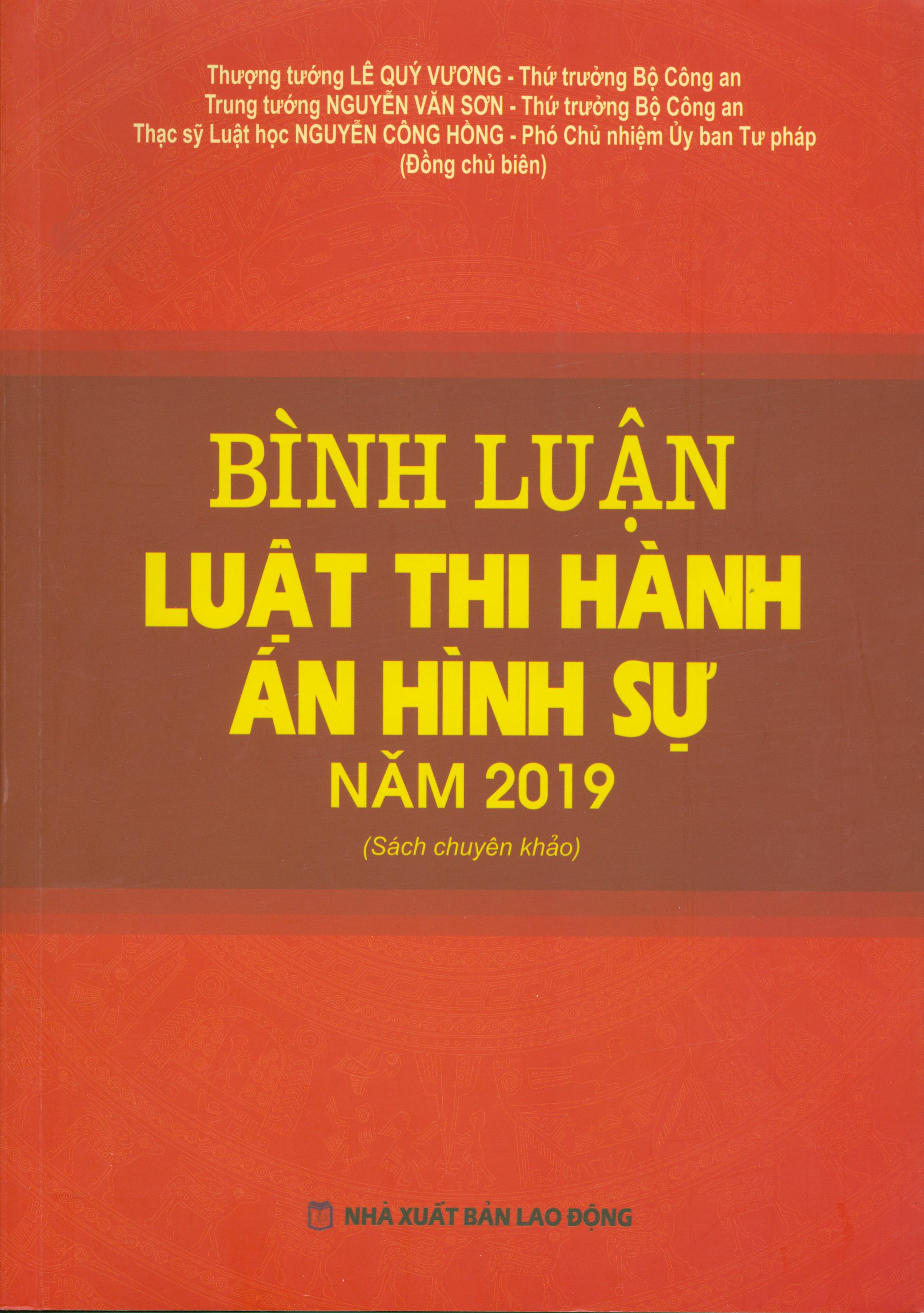 Bình Luận Luật Thi Hành Án Hình Sự Năm 2019