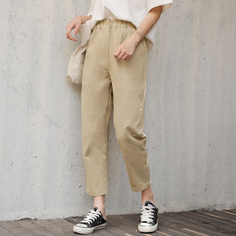 Quần Baggy Cạp Cao phong cách ulzzang