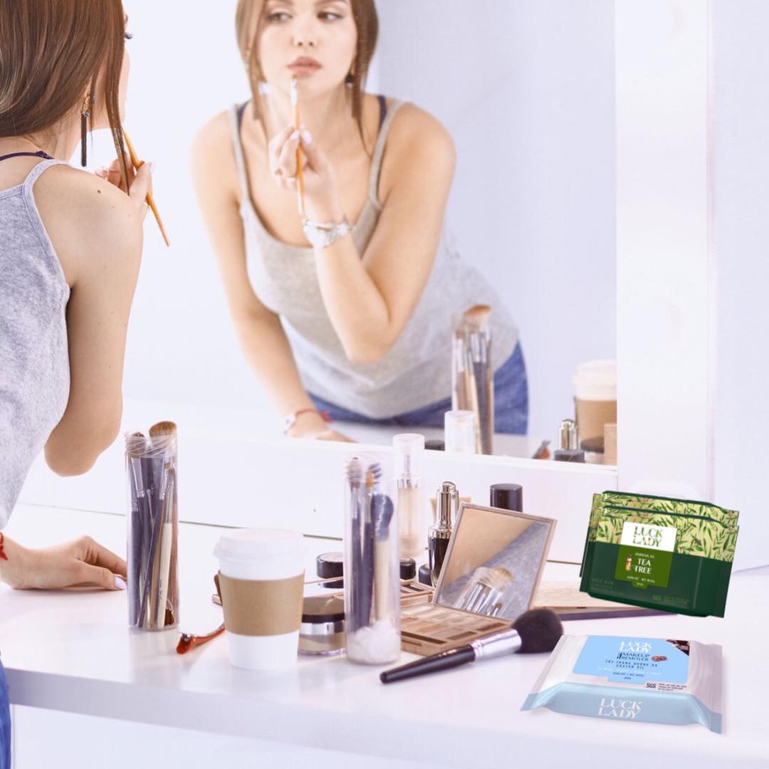 Khăn Ướt Luck Lady 10 tờ/gói Tea Tree