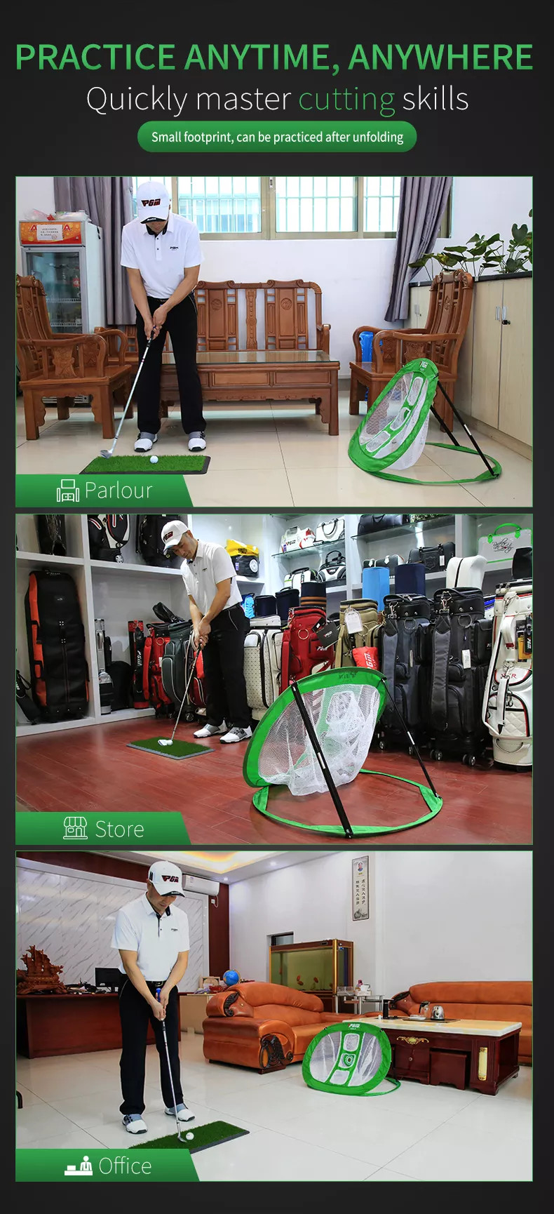 [Chính Hãng]  Lưới Tập Chip Golf - PGM Cutting Practice Net - LXW016