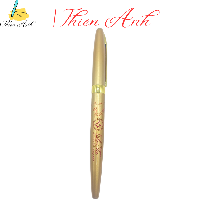 Bút Leta 851 ngòi mài êm thân bút kim loại hoạt tiết mây núi sang trọng, cao cấp