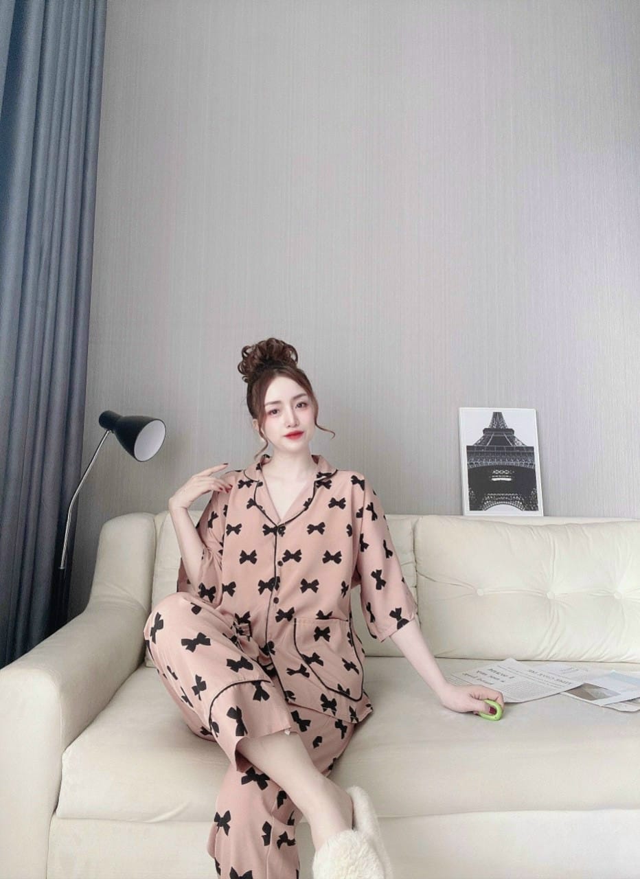 Đồ Bộ Lụa 100D Sang Chảnh ( dưới 57kg) - Mẫu mặc sp thật
