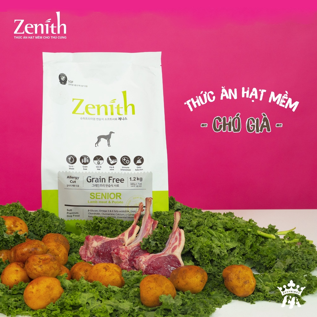 Thức ăn hạt mềm cho chó già Zenith