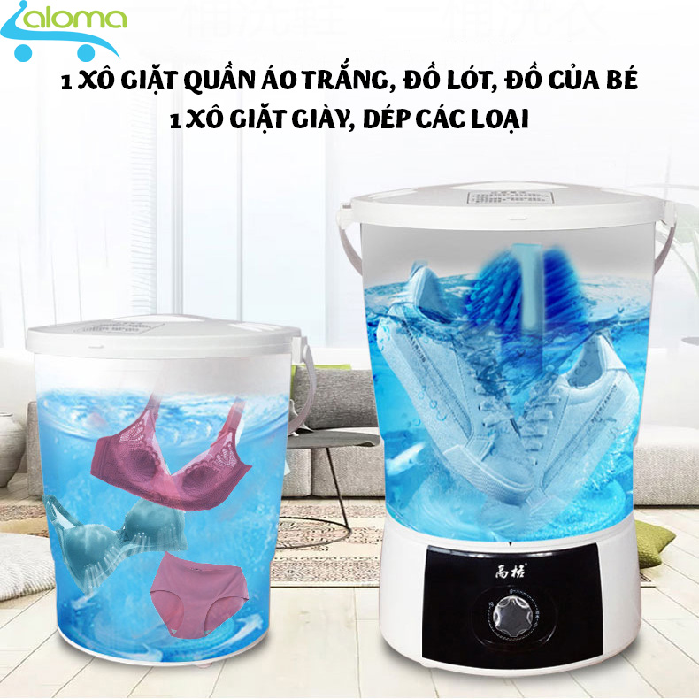 Máy giặt mini DEKE XPB-45 xoáy cực mạnh đảo chiều 2 lồng giặt Công suất cực mạnh 400W
