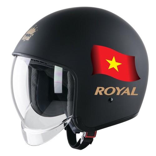 Nón bảo hiểm 3/4 kính âm Royal M139 Đen nhám Cờ Việt Nam (kính trong),Sản Phẩm Chất Lượng, Gian Hàng Uy Tín, Giá Cả Cực Tốt, Mua Ngay.