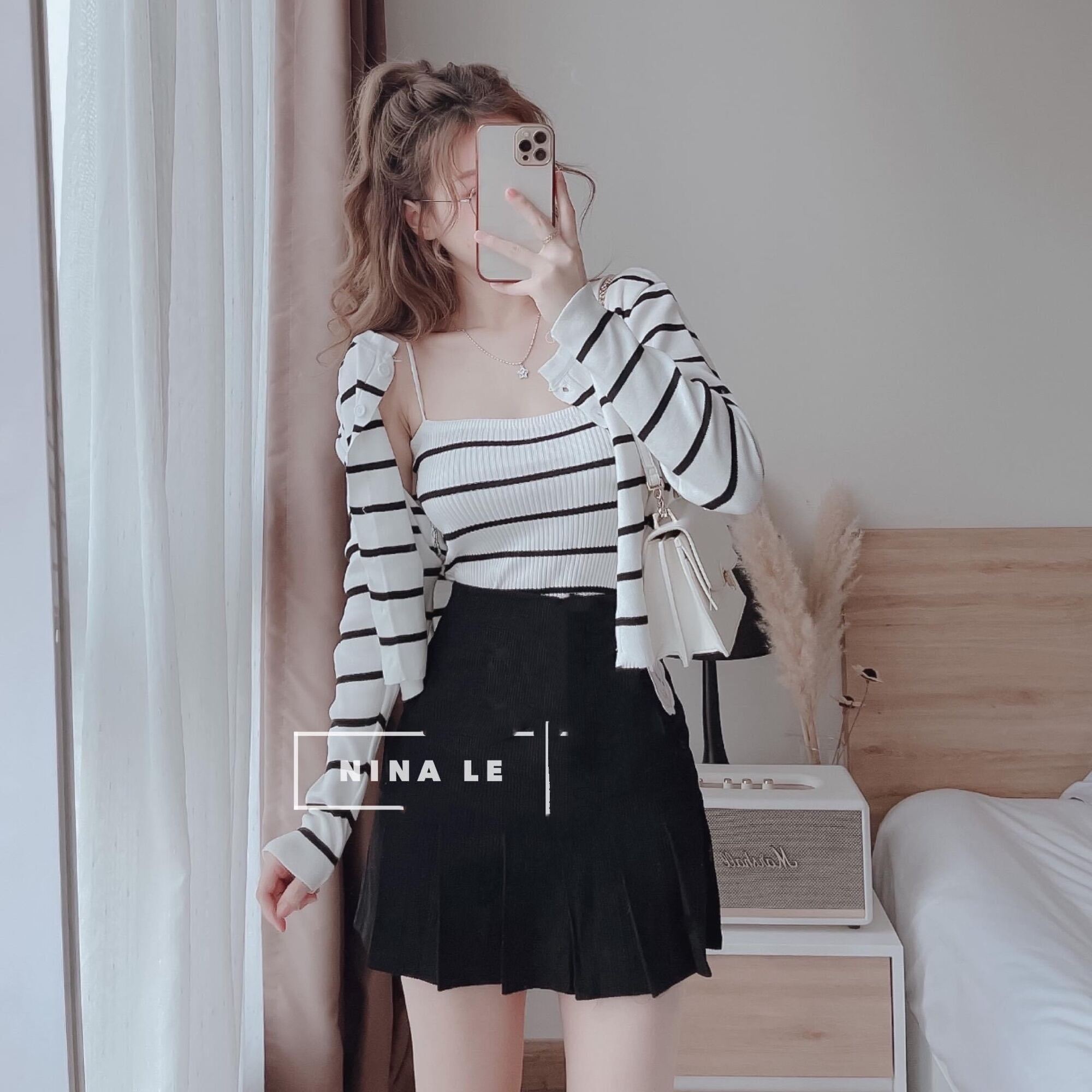 Set váy tennis + set 2 món áo khoác sọc