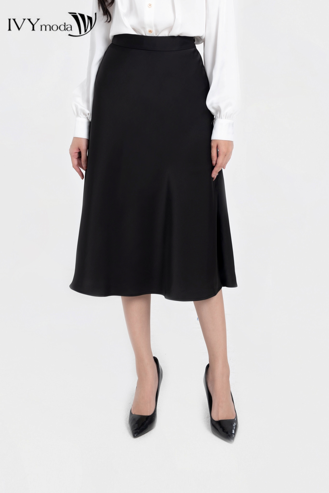 Chân váy lụa 2 lớp IVY moda MS 31M7997