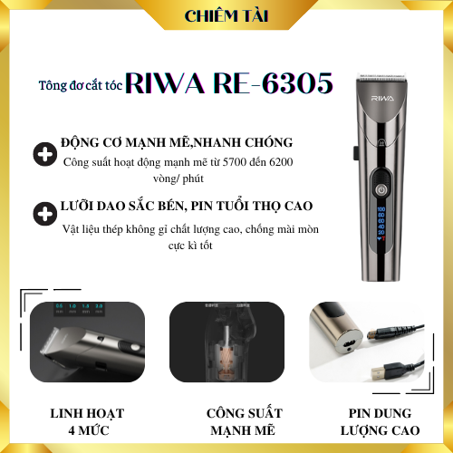 [HCM]Tông đơ cắt tóc RIWA RE-6305