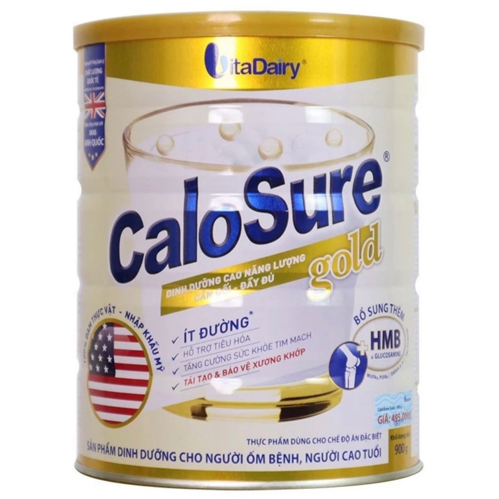 (Tích điểm đổi quà) Sữa bột Calosure Gold 900g (ít đường)