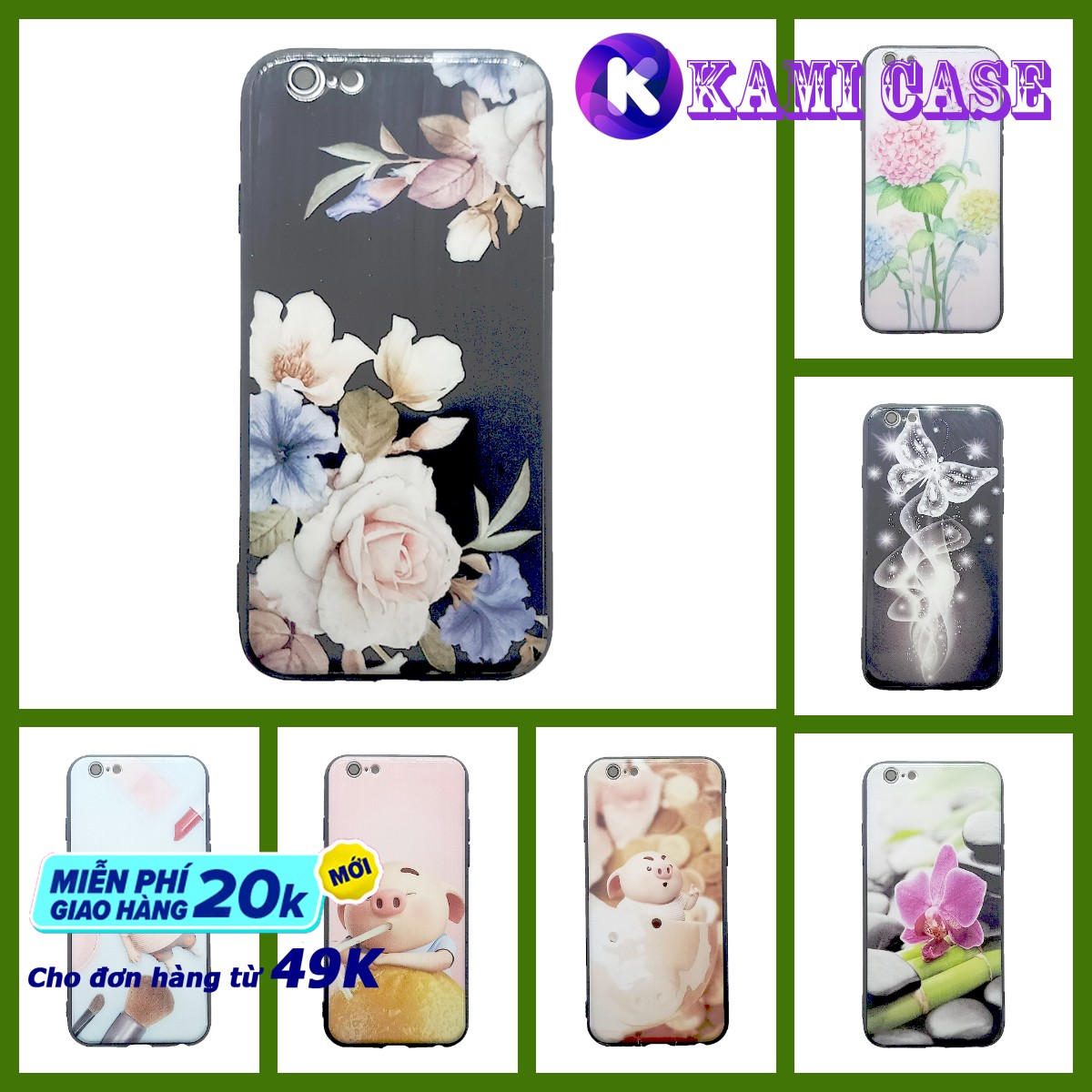 [HCM]Ốp Lưng iPhone 6 / 6s Cứng Bóng Viền Dẻo