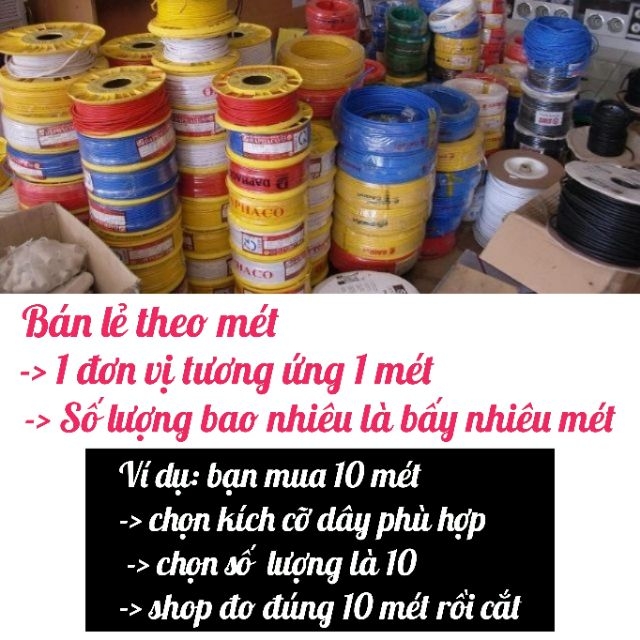 [Cadivi] Dây Điện Đơn Cdv 1.0 / 1.5 / 2.0 / 2.5 (Bán Lẻ 3 Mét)