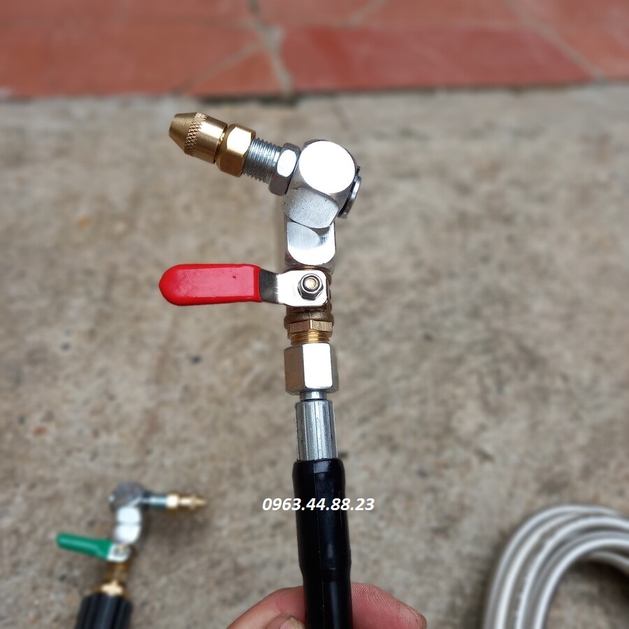 Đầu béc 360 độ phun rửa máy lạnh, điều hòa Ren 22 và 14 cho máy xịt rửa xe