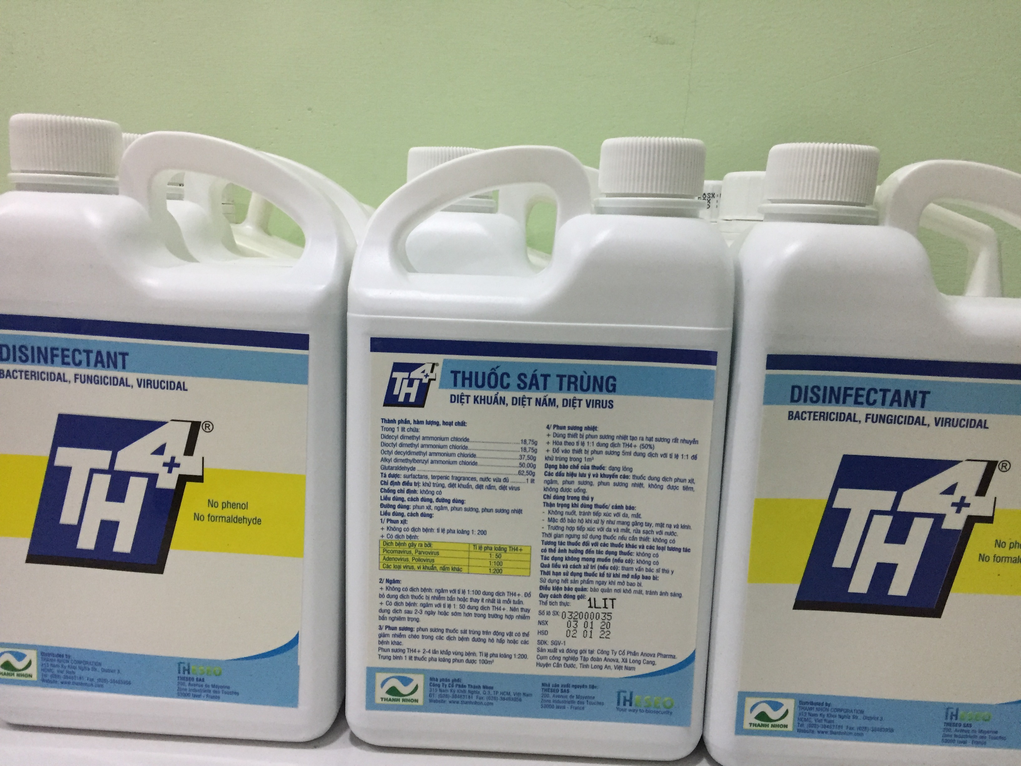 TH4 1Lit. SÁT TRÙNG DIỆT KHUẨN- DIỆT NẤM- DIỆT VIRUS