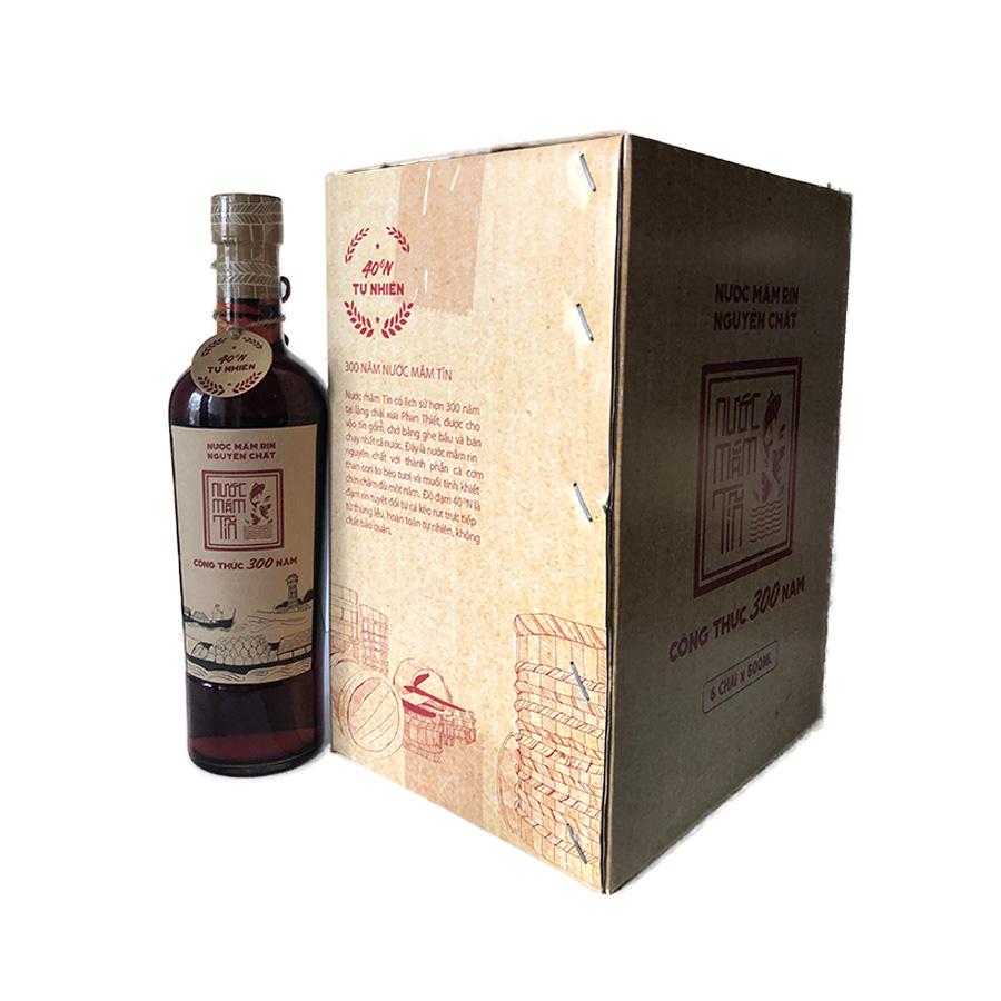 Combo 3 chai nước mắm Tĩn - Làng Chài Xưa nhãn đỏ 40 độ đạm 500ml
