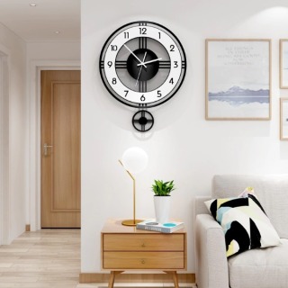 [HCM][P-Home] Đồng hồ treo tường quả lắc - tạo nét sang trọng cho không gian nhà bạn CL004 - Kích Thước 35x45 40x50 cm 3